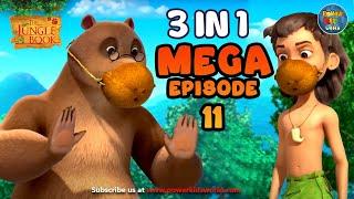 JUNGLE BOOK 3 IN 1 Mega Episode 11 | Jungle Book Cartoon 2 | English Stories | Funny Wild Animals