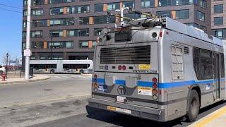 MBTA Silver Line SL1 Neoplan AN460LF DMA Startup at Silver Line Way