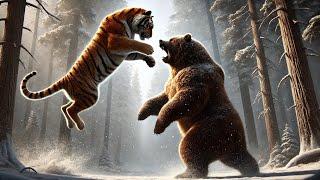 Siberian Tiger vs Kodiak Bear: Who is More Stronger