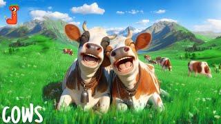 HAPPY COW DANCE 4│Satisfiying cows | Cow Song & Cow Videos 2024 | Cow dance mix | funny dance cow