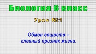 Биология 6 класс (Урок№1 - Обмен веществ – главный признак жизни.)