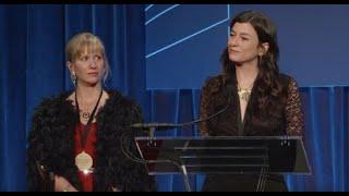 Samanta Schweblin, Megan McDowell accept 2022 Nat. Book Award for Trans. Lit. for Seven Empty Houses