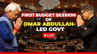 J&K Legislative Assembly Live: J&K Budget Session | Ruckus in Assembly | CM Omar Abdullah Speech