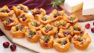 Baked Cranberry Brie Bites | Easy & Impressive Holiday Appetizer