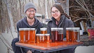 Canadian Couple tries making MAPLE SYRUP for the first time - Surprisingly Easy and FUN!