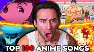 TOP 100 MOST STREAMED ANIME SONGS OF ALL TIME  (REACTION)