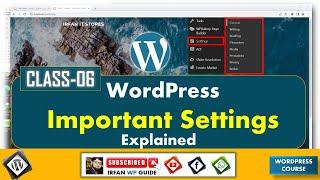 WordPress Settings - WordPress General Settings - WordPress Permalinks Settings - Irfan WP Guide