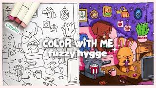 ASMR Color With Me #12  | Fuzzy Hygge Coloring Book! (Ohuhu Markers)