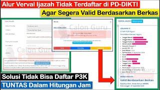 LIVE Cara Verval Ijazah Tidak Terdaftar di PD-DIKTI Langsung Valid Berdasarkan Berkas Info GTK 2023