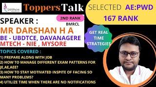 Topper's Talk with Darshan H A, selected as Assistant Engineer, PWD Karnataka. | Civil engg | WRD