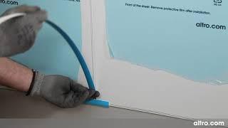 Altro walls installation 7: Fitting the sheet