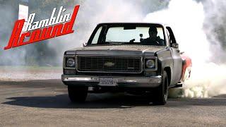 Burnouts in Chevy C10 Muscle Truck Project - Cammed 5.3 - RamblinAround