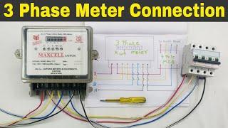 Electrical 3 Phase Energy Meter Wiring Connection