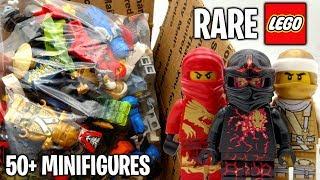 HUGE LEGO Mystery Box of 50 RARE Ninjago Minifigures! (Unboxing)