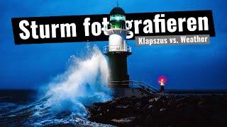 Sturm in Warnemünde fotografieren 𑗅 Klapszus vs. Wild Weather 