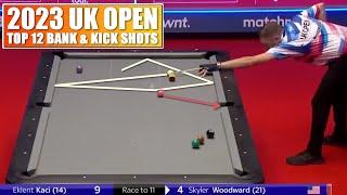 TOP 12 BEST BANK & KICK SHOTS | 2023 UK OPEN (9-Ball Pool)
