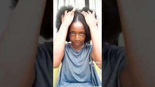 Fiz um penteado no cabelo afro #cabelo #crespo #shorts #4chair #youtubeshorts #afro #hair #tutorial