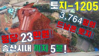 토지 1205 ) 당진시 송산면 명산리 토지매매 / 3,764평의 왕복차선 붙은 토지! / 평당가 완전 저렴 / 급매물