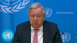 Peace, Climate Change, and Finance - "We don’t have a moment to lose" - UN Chief | Press Conference