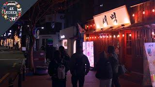 1AM Midnight Walk Hongdae Street | 4K KOREA | Jan.2023