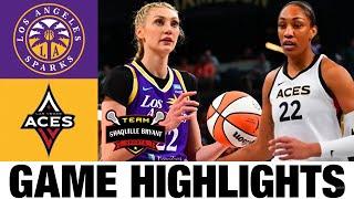 Los Angeles Sparks vs Las Vegas Aces Highlights | Women's Basketball | 2024 WNBA