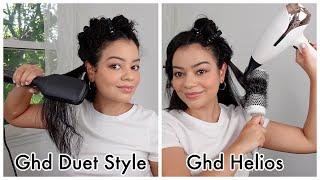 GHD Duet Style VS Helios For Blowouts On Curly Hair - Which One Is Better?!