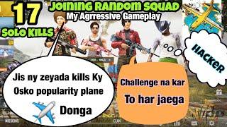 JOINED RANDOM SQUAD they challenge me to get more kills I Accepted |PUBG MOBILE|