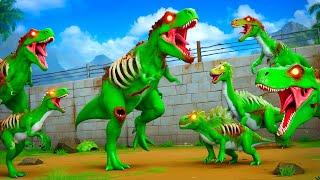 Zombie Dinosaurs in the Zoo: Epic Transformation and Rescue Diorama Adventure!