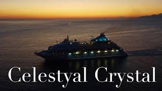 Celestyal Crystal, Kavala, Greece - by drone [4K]. #cruiseship