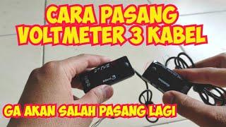 Pemasangan Voltmeter 3 in 1 Cara pasang voltmeter 3 kabel