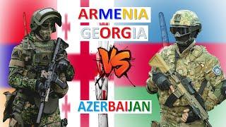 Armenia & Georgia vs Azerbaijan Military Power Comparison 2021