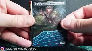 30 altered black mtg cards