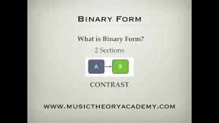 Music Theory Lesson - Binary Form