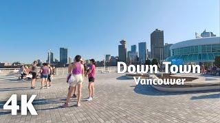 Walking tour Vancouver Downtown in Weekend (Waterfront) 4K 60fps