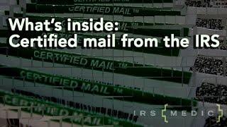 Great. There's certified mail for you....from the IRS.