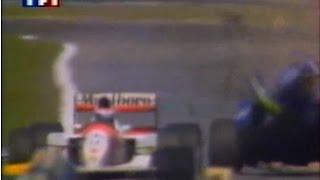 Formula 1 Portugal 1992 Huge crash Patrese French commentary TF1