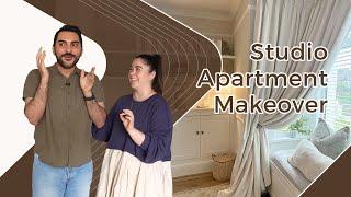 Studio Apartment Makeover with TWOPAGES Roman Shades