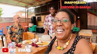 We try 2 DIASPORA OWNED restaurants in Ghana! Our people are THRIVING!!  - Ep 98