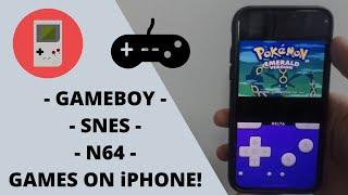 GBA Emulator for iPhone: How to Download Gameboy, SNES, N64 Games || No Jailbreak!