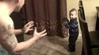 Noah playin' football!