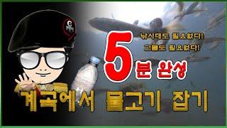 계곡 물고기 잡기 5분완성  설치만 해놓으면 끝 #채널트래블 4k