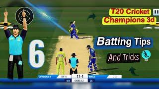 T20 Cricket Champions 3d Game Batting Tips And Tricks | t20 cricket champions 3d me six kaise mare