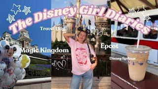 DISNEY WORLD VLOG! travel day, Magic Kingdom, Epcot, Mystery pins, Disney Springs & more!