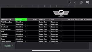 FDS 737 home cockpit simulator with Aircraft Maintenance Log