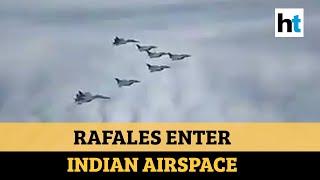 Watch: Five Rafale jets enter Indian airspace, escorted by Su-30 MKIs