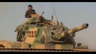 Syrian - Aleppo Turkey Turkish army sends missile batteries tanks M60 to Syria border