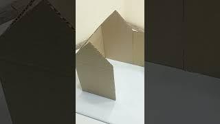 easy cardboard house |  cardboard craft