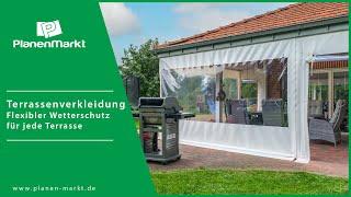 Terrassenverkleidung - flexibler Wetterschutz für jede Terrasse