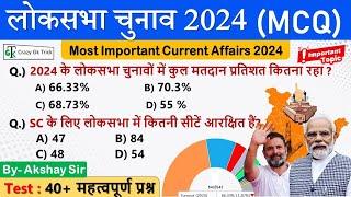 Lok Sabha Election 2024 | Most Important MCQ | Current Affairs | Lok Sabha Election MCQ- Akshay Sir