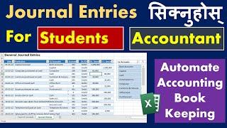 Automatic Accounting in MS Excel|| Nepali Students || Accountant